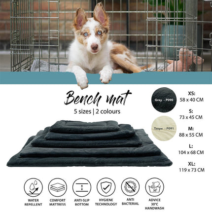 Bench mat ca.104x68cm Taupe