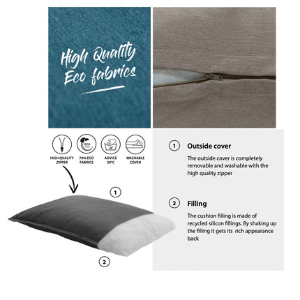 Hondenkussen comfort ca.100x70x10cm Panama grey