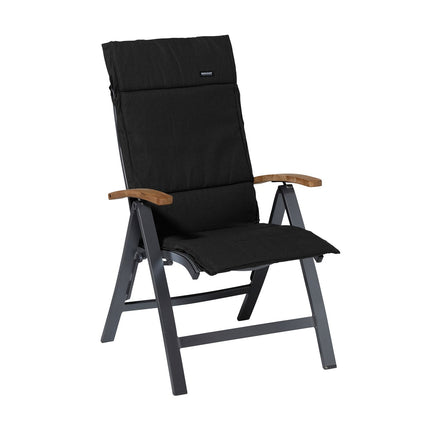 Kussen fiber de luxe ca.125x50cm Rib black