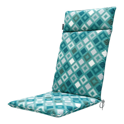 Kussen hoog universeel ca.120x50cm Outdoor Grids sea blue