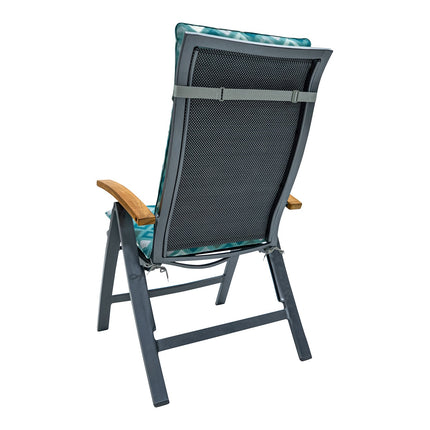 Kussen hoog universeel ca.120x50cm Outdoor Grids sea blue