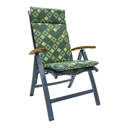 Kussen hoog universeel ca.120x50cm Outdoor Grids green