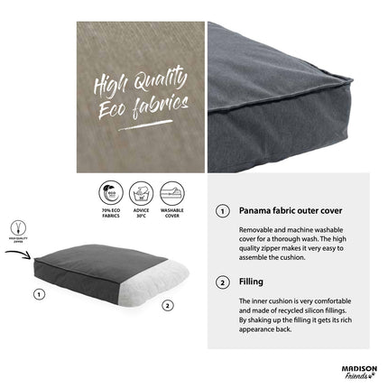 Hondenlounge ca.100x68x15cm Panama taupe