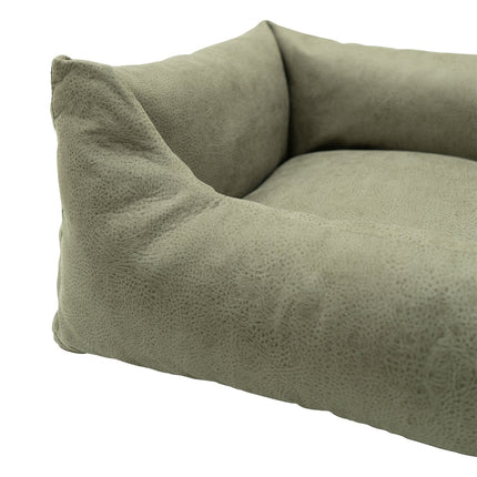 Hondenmand ca.65x45x20cm Leather look sand