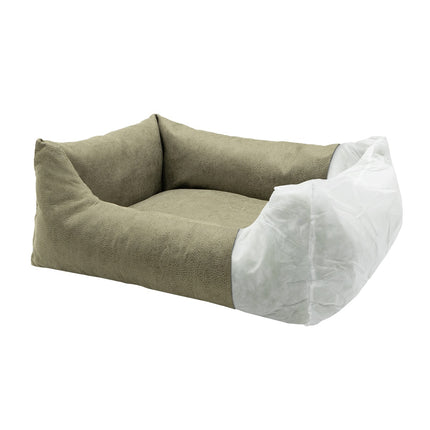 Hondenmand ca.65x45x20cm Leather look sand