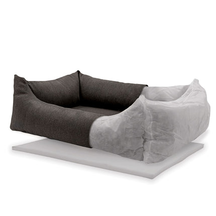 Hondenmand ca.100x80x25cm Dark grey canvas eco+