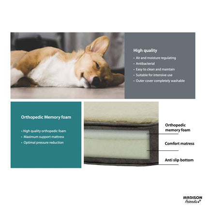 Orthopedisch kussen ca.80x55cm Taupe