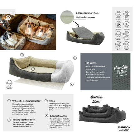 Sofa Orthopedische ca.100x70cm Grey