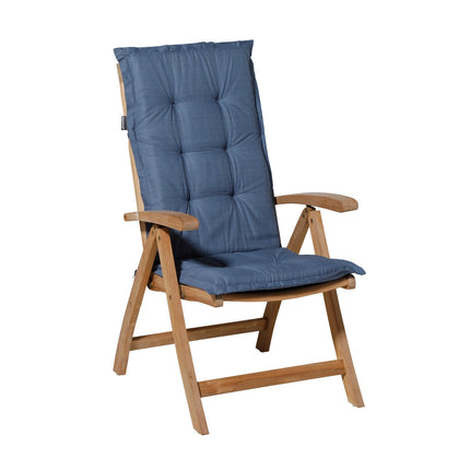 Kussen hoge rug ca.123x50cm Basic kobalt