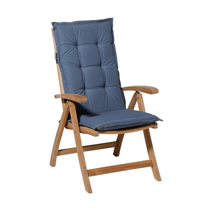 Kussen hoge rug ca.123x50cm Outdoor Panama safier blue