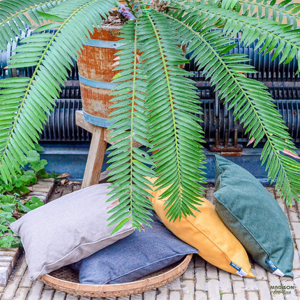 Sierkussen paspel ca.30x50cm Dark grey canvas eco+