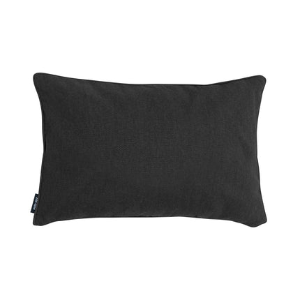 Sierkussen paspel ca.30x50cm Black canvas eco+