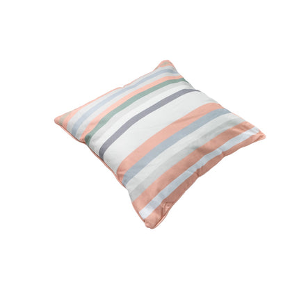Sierkussen paspel ca.50x50cm Righe salmone
