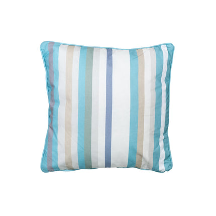 Sierkussen paspel ca.50x50cm Righe azure