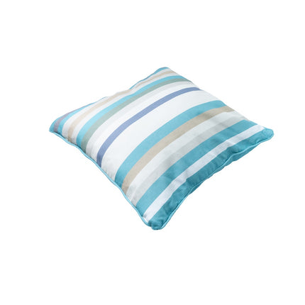 Sierkussen paspel ca.50x50cm Righe azure