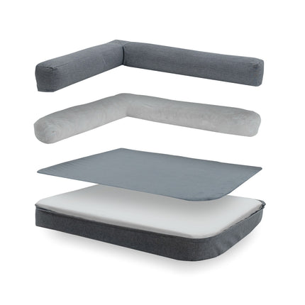 Hondenmand Royal large wasbaar ca.120x80x23cm Oxford grijs