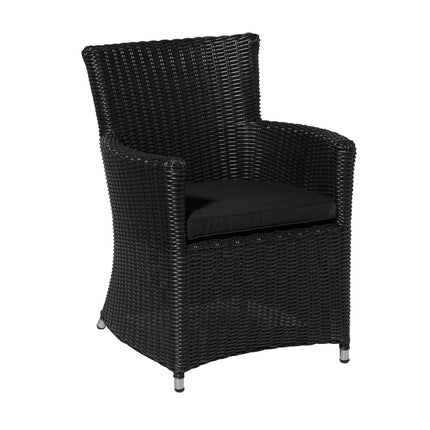 Wicker york ca.48x48cm Rib black