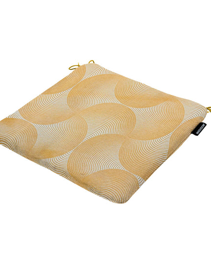 Madison Napels universeel rits zitkussen 40x40 cm - Napels rondo mustard