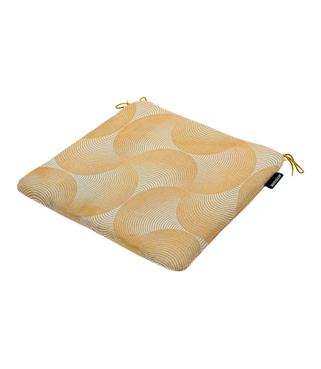 Madison Napels universeel rits zitkussen 40x40 cm - Napels rondo mustard