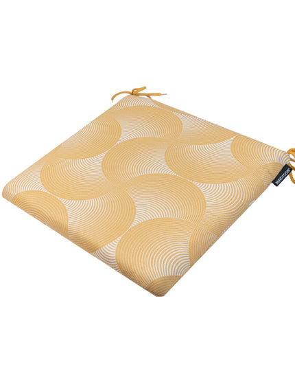 Madison Napels universeel rits zitkussen 40x40 cm - Napels rondo mustard