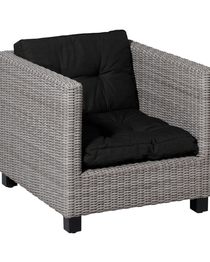 Madison Basic florance rugkussen 43x60 cm - Rib black