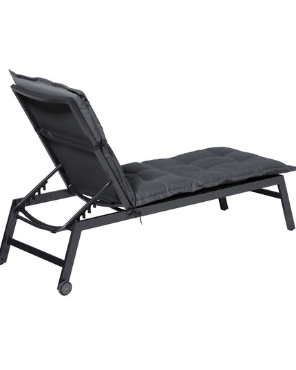 Madison Rib standaard basis ligbedkussen 200x65 cm - Rib grey