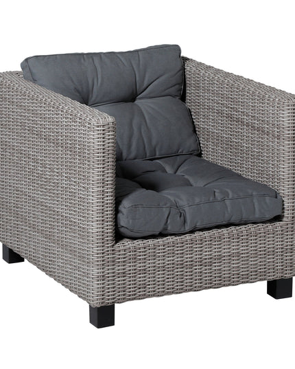 Madison Rib zitkussen 73x73 cm - Rib grey