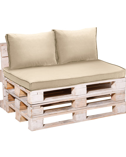Madison Basic lounge palletkussen 120x80 cm - Beige canvas eco+