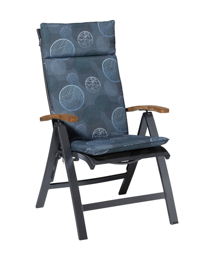 Madison Circle hoge rug rugkussen 120x50 cm - Circle blue