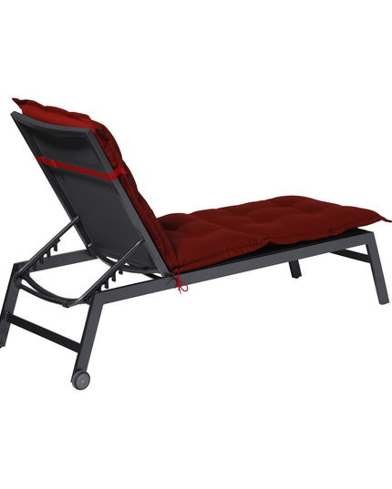 Madison Rib standaard basis ligbedkussen 200x65 cm - Rib red
