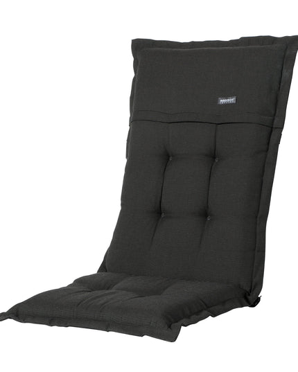 Madison Rib hoge rug basis rugkussen 123x50 cm - Rib black