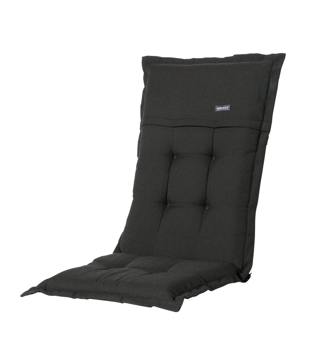 Madison Rib hoge rug basis rugkussen 123x50 cm - Rib black