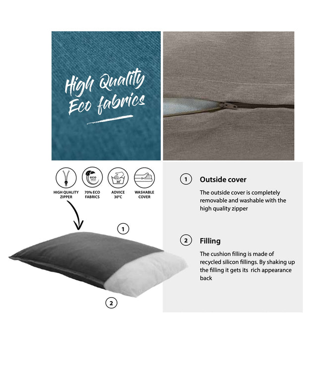 Hondenkussen comfort ca.100x70x10cm Panama grey