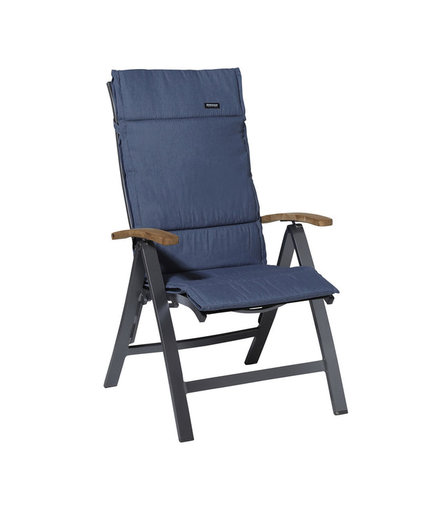 Kussen fiber de luxe ca.125x50cm Panama safier blue