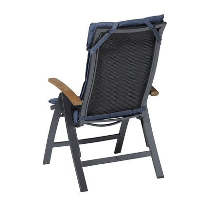 Kussen fiber de luxe ca.125x50cm Panama safier blue