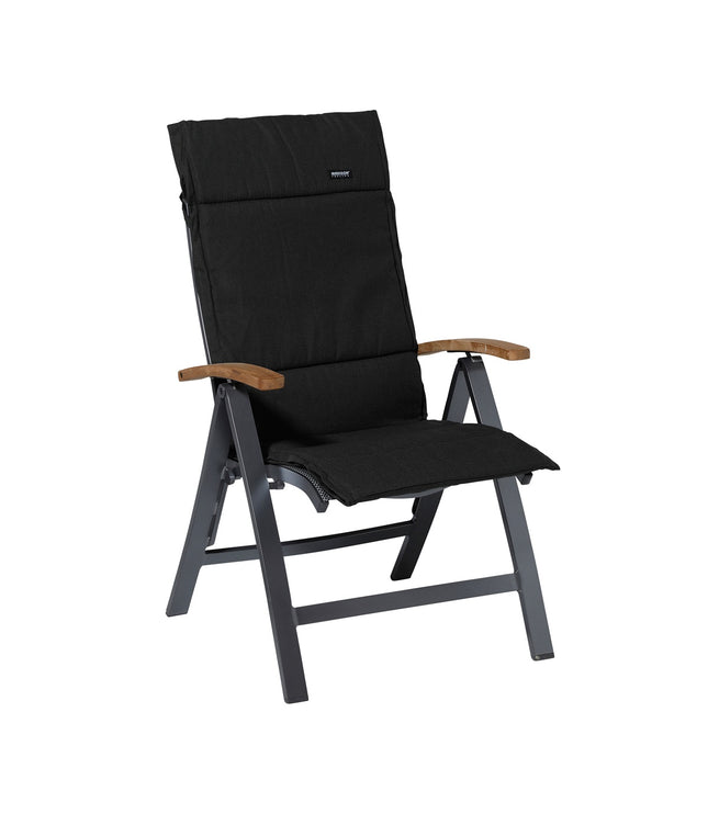 Kussen fiber de luxe ca.125x50cm Rib black