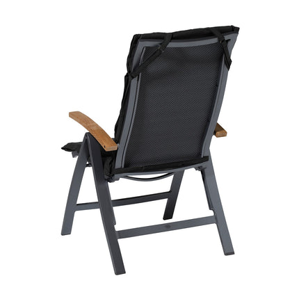 Kissenfaser de Luxe ca.125x50 cm Rippe Schwarz