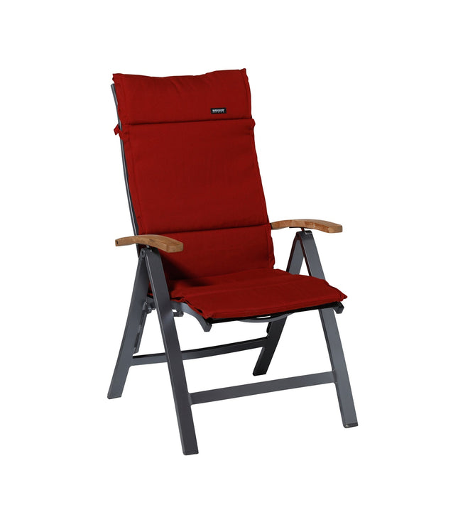 Kussen fiber de luxe ca.125x50cm Rib red