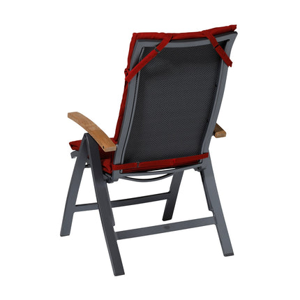 Kussen fiber de luxe ca.125x50cm Rib red