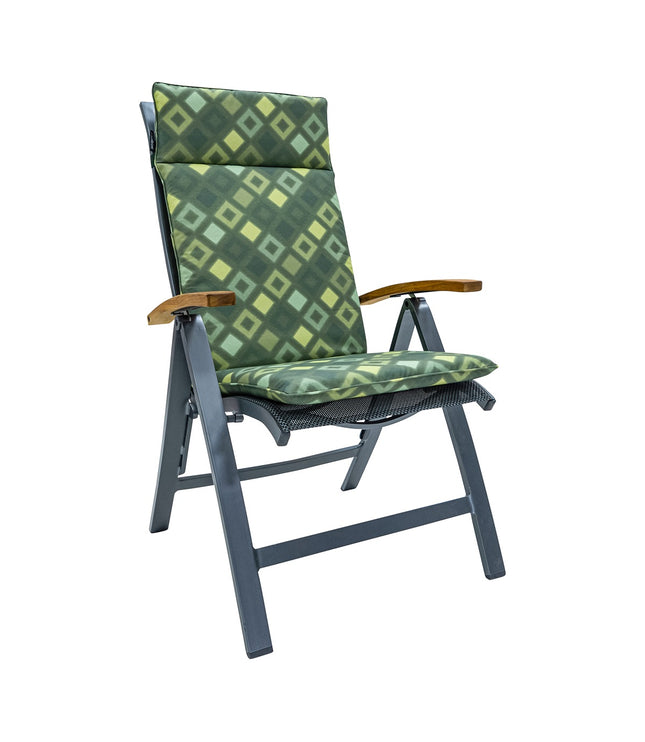 Kussen hoog universeel ca.120x50cm Outdoor Grids green