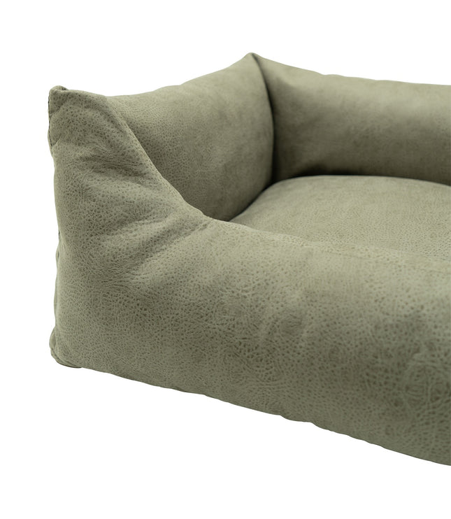 Hondenmand ca.65x45x20cm Leather look sand