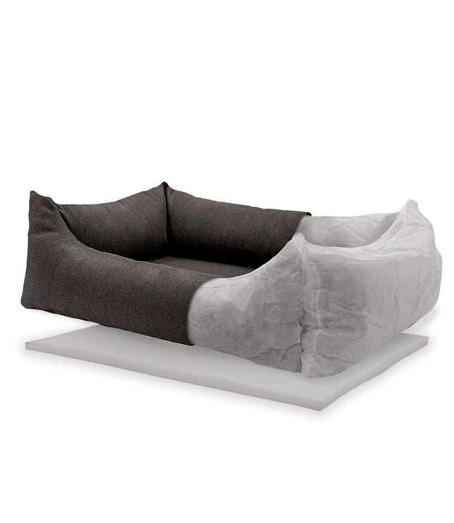 Hondenmand ca.100x80x25cm Dark grey canvas eco+