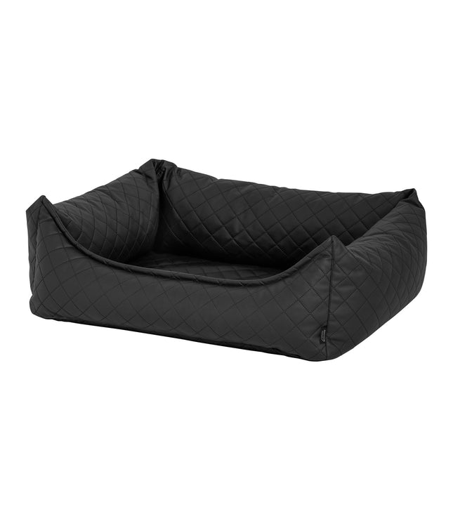 Hondenmand ca.120x95x28cm Skai leather check grey