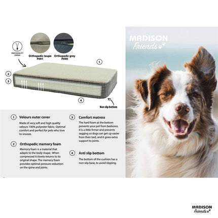 Orthopedisch kussen ca.80x55cm Taupe