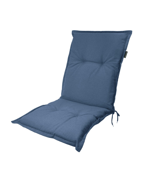 Kussen lage rug ca.105x50cm Panama safier blue