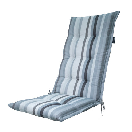 Kussen hoge rug ca.123x50cm Righe grey