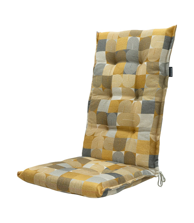 Kussen hoge rug ca.123x50cm Outdoor WR Jacky mustard