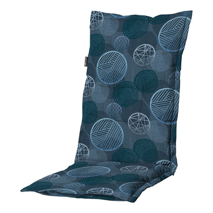 Kussen hoge rug ca.123x50cm Circle blue