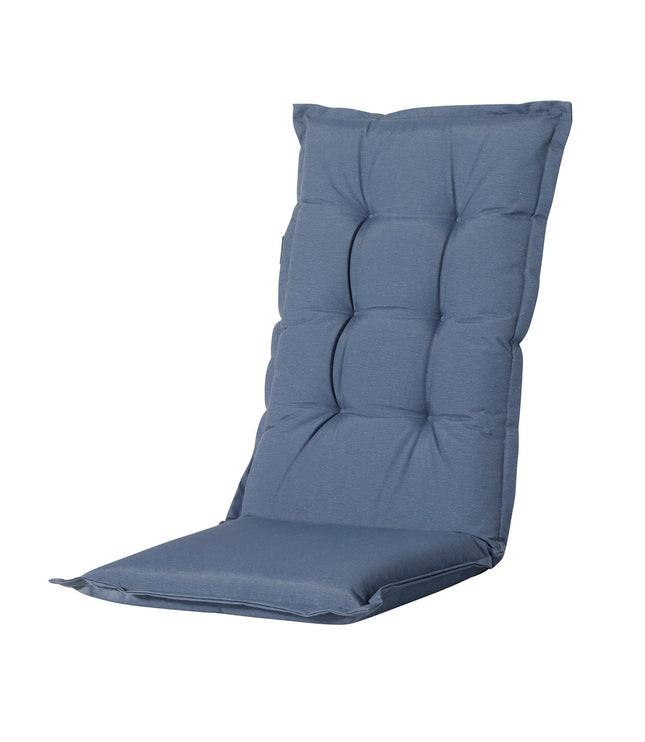 Kussen hoge rug ca.123x50cm Outdoor Panama safier blue