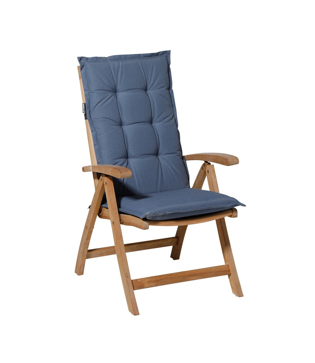 Kussen hoge rug ca.123x50cm Outdoor Panama safier blue